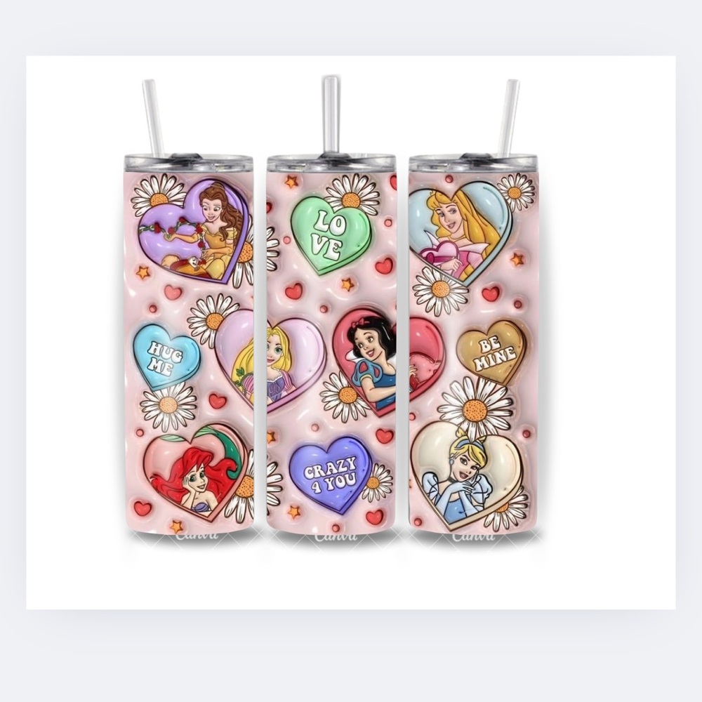 Disney Princess Tumbler with Straw 20oz One Tumbler Only